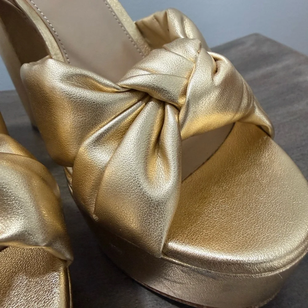 Michael Kors plataform Gold Shoes - Picture 13 of 14